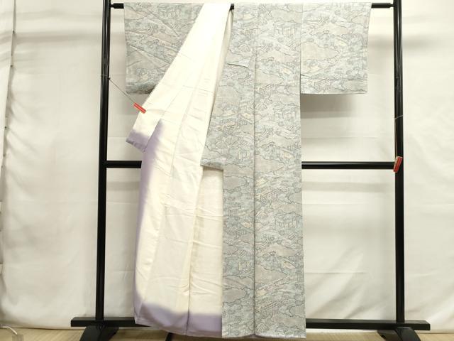 平和屋着物■上質な小紋　風景文　正絹　逸品　未使用　DABI0878cd