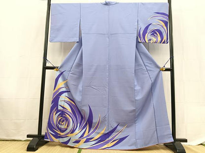 平和屋着物■訪問着　背抜き仕立て　薔薇　暈し染め　金彩　洗える着物　BAAX9460yc