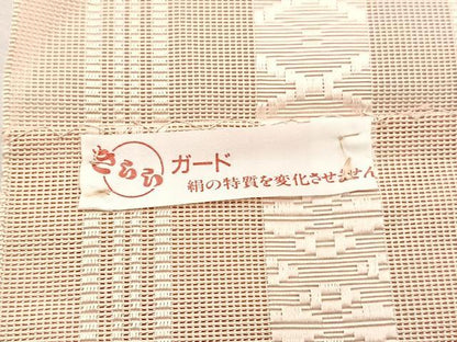 平和屋着物＊夏物　本場筑前博多織　八寸名古屋帯　紗献上　洒落柿色　正絹　逸品　BAAX7469hv
