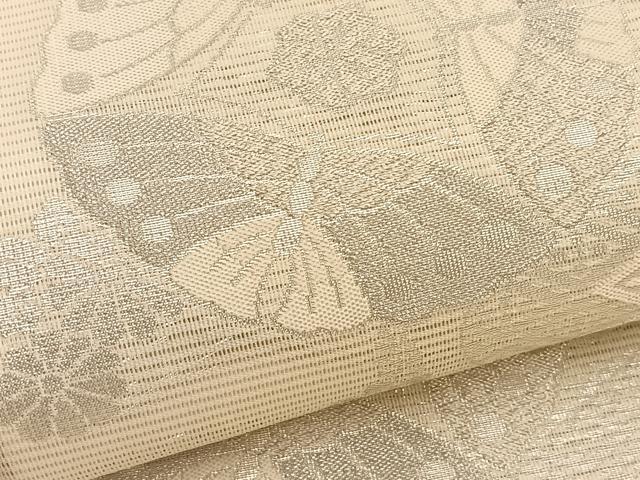 平和屋着物＊夏物　六通柄　京袋帯　有職花蝶文　銀糸　正絹　逸品　未使用　BAAX7530hv
