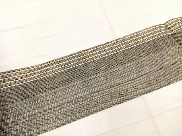 平和屋着物＊夏物　本場筑前博多織　八寸名古屋帯　紗献上　金糸　正絹　逸品　未使用　BAAX7513hv