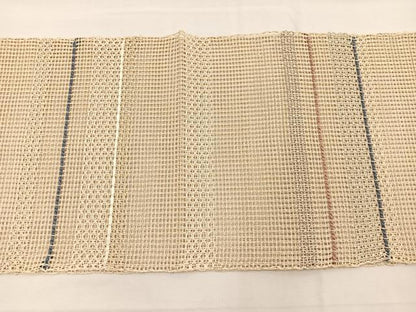 平和屋着物＊夏物　八寸名古屋帯　羅　色紙重ね　正絹　逸品　未使用　BAAX7641hv