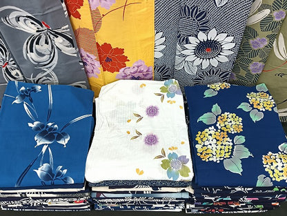 平和屋着物■浴衣 まとめて 45点 蝶 蜻蛉 紫陽花 菖蒲 向日葵 花柄 注染 暈し染め など 着用可能多数 未使用品あり mmm1253