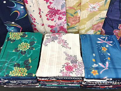 平和屋着物■浴衣 まとめて 45点 魚 蝶 蜻蛉 紫陽花 花柄 ラメ 綿紅梅 注染 暈し染め 金彩 など 着用可能多数 未使用品あり mmm1257