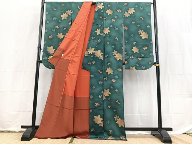 平和屋着物■振袖　楓文　暈し染め　洗える着物　BAAX9480yc