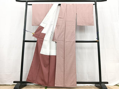 平和屋着物●江戸小紋　極小鮫小紋　洗える着物　未使用　BAAX9479yc
