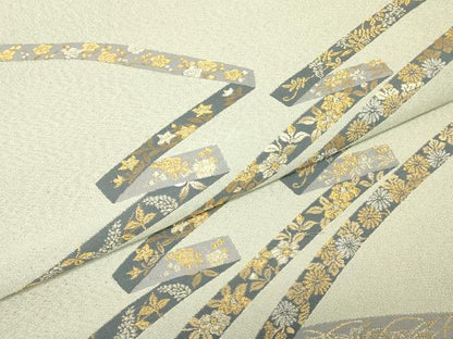 平和屋着物▼六通柄袋帯　作家物　古都遊戯紐　金銀糸　正絹　逸品　DABH6377az
