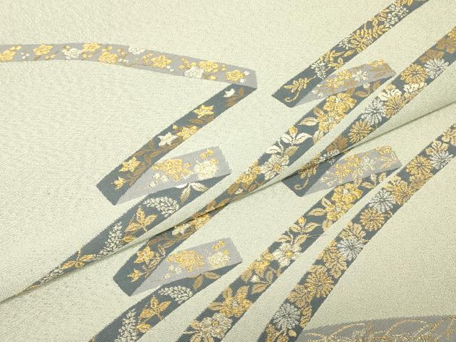 平和屋着物▼六通柄袋帯　作家物　古都遊戯紐　金銀糸　正絹　逸品　DABH6377az
