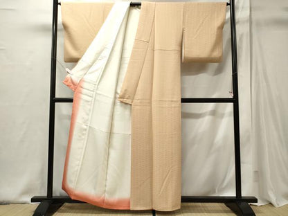 平和屋着物■上質な小紋　菱花文　正絹　逸品　CABJ6802oy