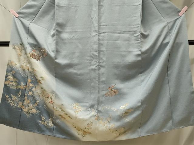 平和屋着物■訪問着 花松文 暈し染め 金銀彩 正絹 逸品 CABJ6811oy