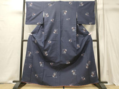 平和屋着物■上質な紬　万寿菊　正絹　逸品　未使用　CABJ6817oy