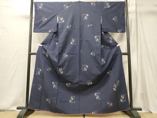 平和屋着物■上質な紬　万寿菊　正絹　逸品　未使用　CABJ6817oy