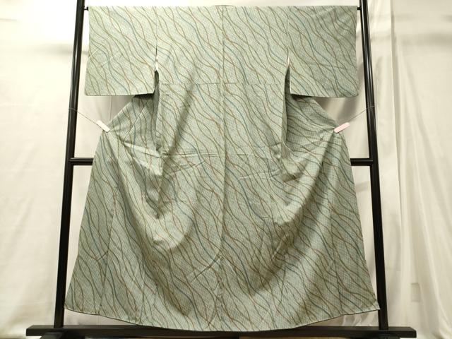 平和屋着物■上質な小紋　流線文　正絹　逸品　CABJ6815oy