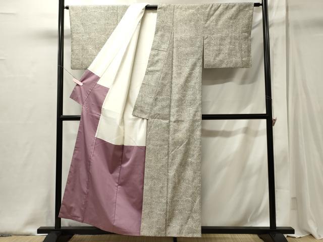 平和屋着物■上質な紬　丸文　正絹　逸品　CABJ6803oy