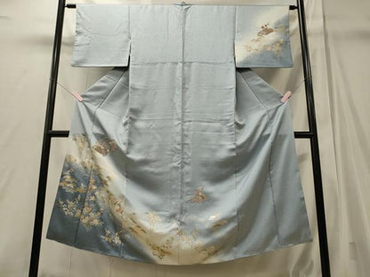 平和屋着物■訪問着 花松文 暈し染め 金銀彩 正絹 逸品 CABJ6811oy