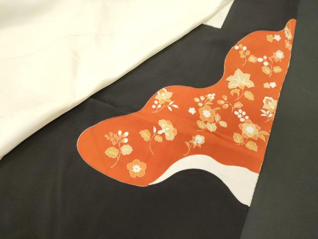 平和屋着物■豪華黒留袖　刺繍　鳳凰花文　金彩　正絹　逸品　未使用　CABJ6808oy