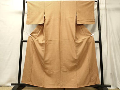 平和屋着物■上質な小紋　菱花文　正絹　逸品　CABJ6813oy