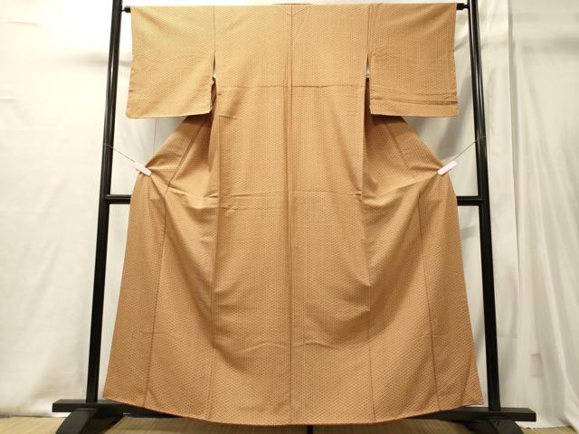 平和屋着物■上質な小紋　菱花文　正絹　逸品　CABJ6813oy