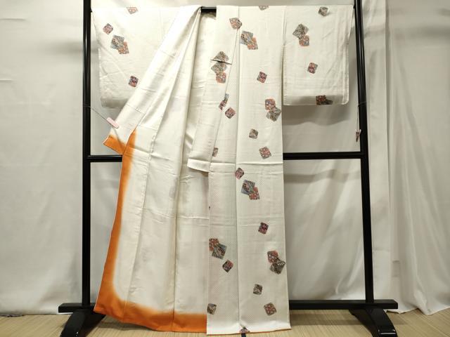 平和屋着物■上質な小紋　色紙重ね吉祥文　金彩　正絹　逸品　CABI1998oy