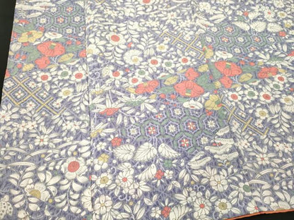 平和屋着物■上質な小紋　辻が花　鬼しぼ縮緬　正絹　逸品　CABJ6807oy