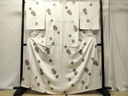 平和屋着物■上質な小紋　色紙重ね吉祥文　金彩　正絹　逸品　CABI1998oy