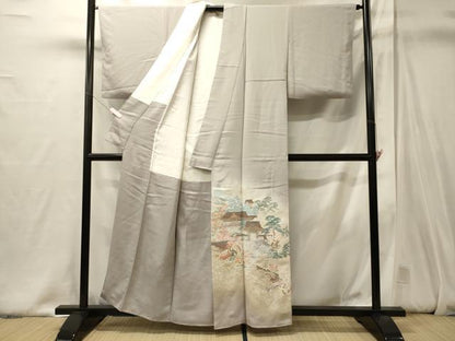 平和屋着物■豪華色留袖　作家物　寿光織　風景花松文　暈し染め　金糸　正絹　逸品　CABJ6836oy