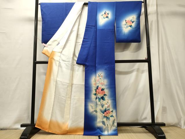 平和屋着物■訪問着　草花文　暈し染め　金彩　正絹　逸品　CABJ6827oy