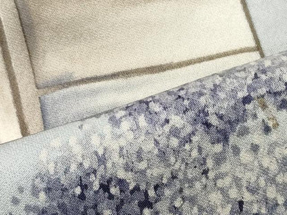 平和屋着物■訪問着　手描き　風景草木文　暈し染め　正絹　逸品　CABJ6849oy