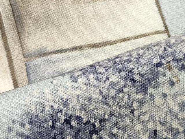 平和屋着物■訪問着　手描き　風景草木文　暈し染め　正絹　逸品　CABJ6849oy