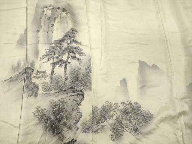 平和屋着物■訪問着　手描き　風景文　正絹　逸品　CABJ6857oy
