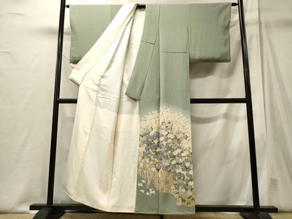 平和屋着物■豪華色留袖　流水花文　暈し染め　金彩　正絹　逸品　CABJ6851oy