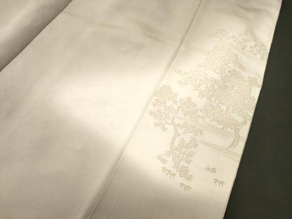 平和屋着物■豪華色留袖　作家物　寿光織　風景花松文　暈し染め　金糸　正絹　逸品　CABJ6836oy