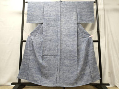 平和屋着物■上質な小紋　立波文　正絹　逸品　未使用　CABJ6823oy
