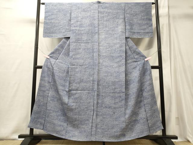 平和屋着物■上質な小紋　立波文　正絹　逸品　未使用　CABJ6823oy