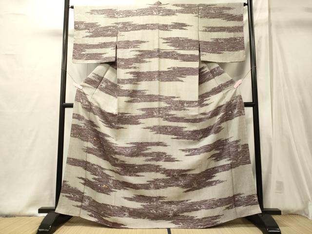 平和屋着物■訪問着　刺繍　立波草花文　金糸　正絹　逸品　未使用　CABJ6830oy