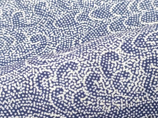 平和屋着物■上質な小紋　立波文　正絹　逸品　未使用　CABJ6823oy