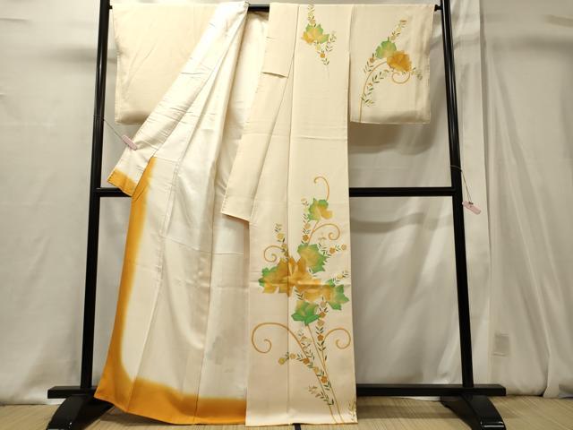 平和屋着物■訪問着　草花文　暈し染め　金彩　正絹　逸品　CABJ6841oy