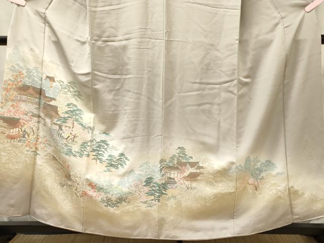 平和屋着物■豪華色留袖　作家物　寿光織　風景花松文　暈し染め　金糸　正絹　逸品　CABJ6836oy