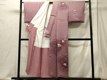 平和屋着物■訪問着　流線扇面花文　暈し染め　金彩　正絹　逸品　CABJ6850oy