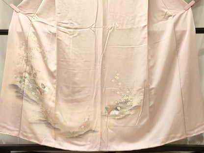 平和屋着物■訪問着　流水花鳥文　暈し染め　正絹　逸品　CABJ6829oy