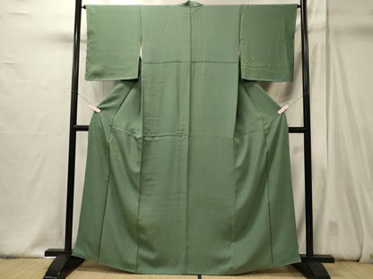 平和屋着物■訪問着　笹竹地紋　薄青色　正絹　逸品　CABJ6842oy