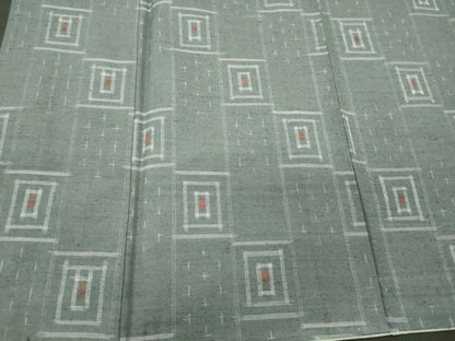平和屋着物■上質な紬　幾何学文　正絹　逸品　CABJ6821oy