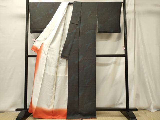 平和屋着物■上質な小紋　舞花文　正絹　逸品　CABJ6834oy