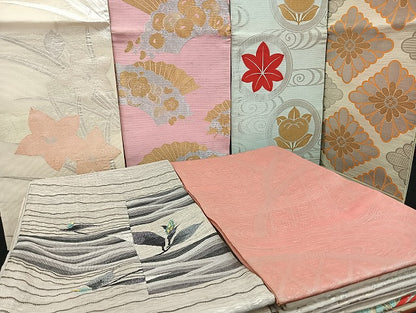 平和屋着物■夏物 袋帯 絽 紗 まとめて 50点 花柄 絽綴れ すくい織 金銀糸 洛陽織物謹製 証紙付き など 未使用品あり 全て正絹 mmm1265