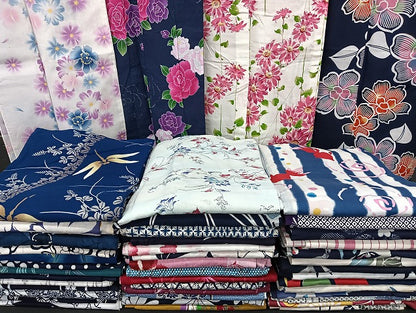 平和屋着物■浴衣 まとめて 45点 金魚 蜻蛉 向日葵 花柄 ラメ 綿紅梅 注染 暈し染め など 着用可能多数 未使用品あり mmm1268