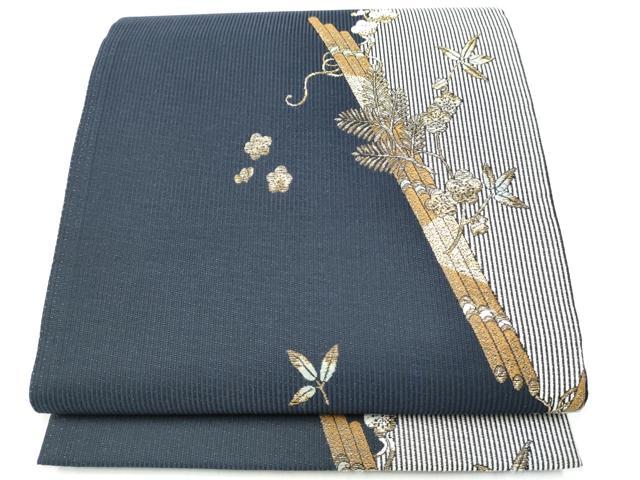 平和屋着物●六通柄袋帯　松竹梅　金糸　正絹　逸品　CABJ8440hy