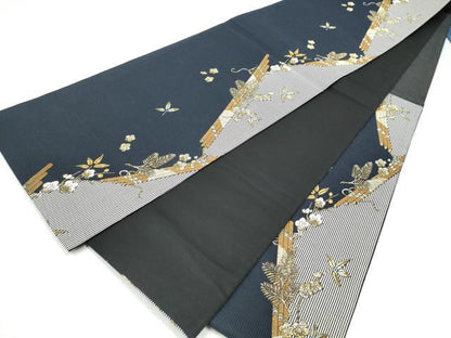 平和屋着物●六通柄袋帯　松竹梅　金糸　正絹　逸品　CABJ8440hy