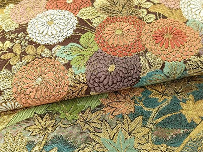 平和屋本店▼六通柄袋帯　蒔絵地紙文　本金箔　正絹　逸品　DABI1241sf