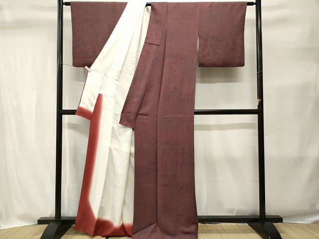 平和屋着物■上質な小紋　作家物　冊子草花文　正絹　逸品　CABI8371ev