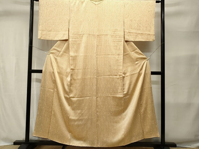 平和屋着物■上質な小紋　縞　正絹　逸品　CABI8372ev